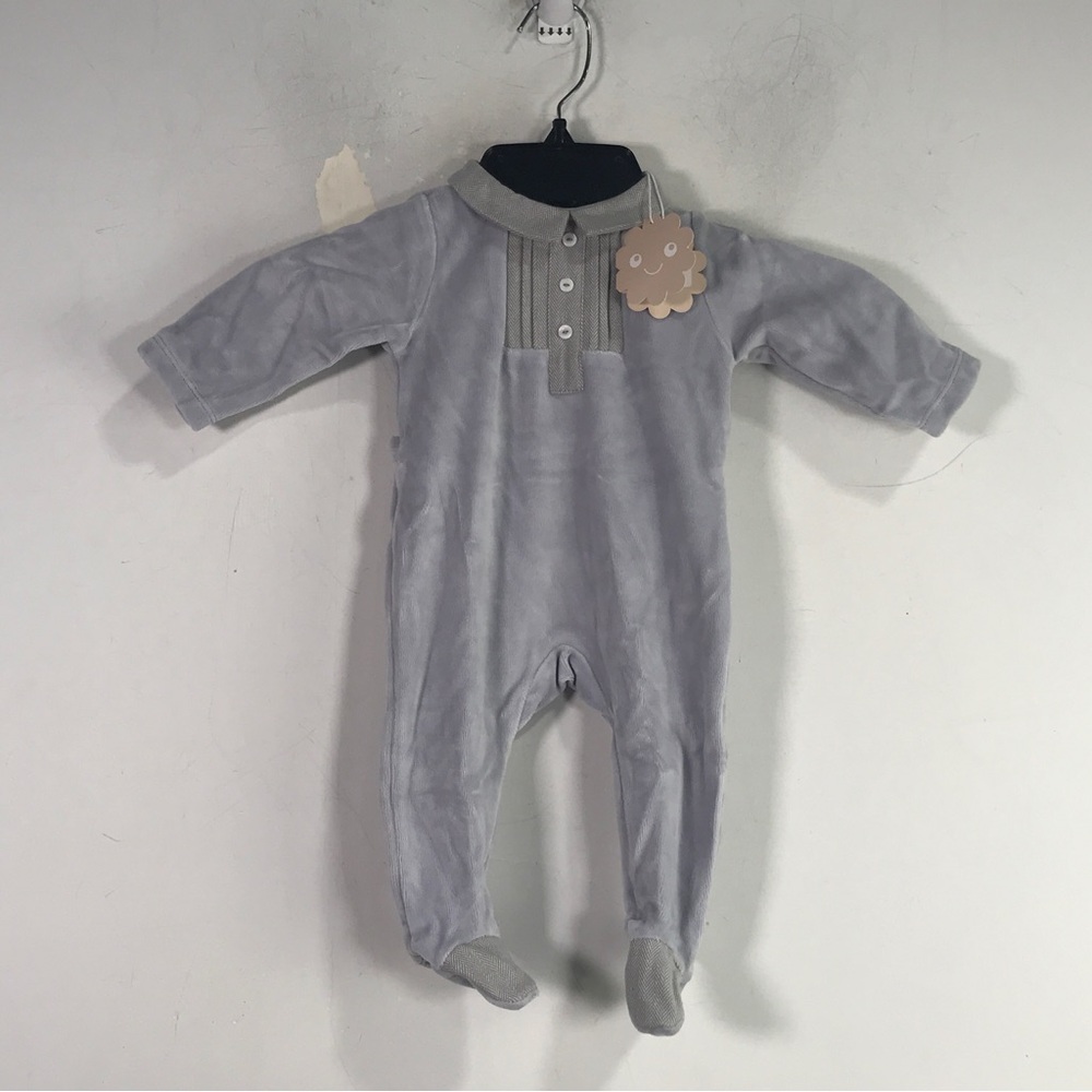 Patachou Long Sleeve Baby Grow Footie Bodysuit, Baby Boy's Size